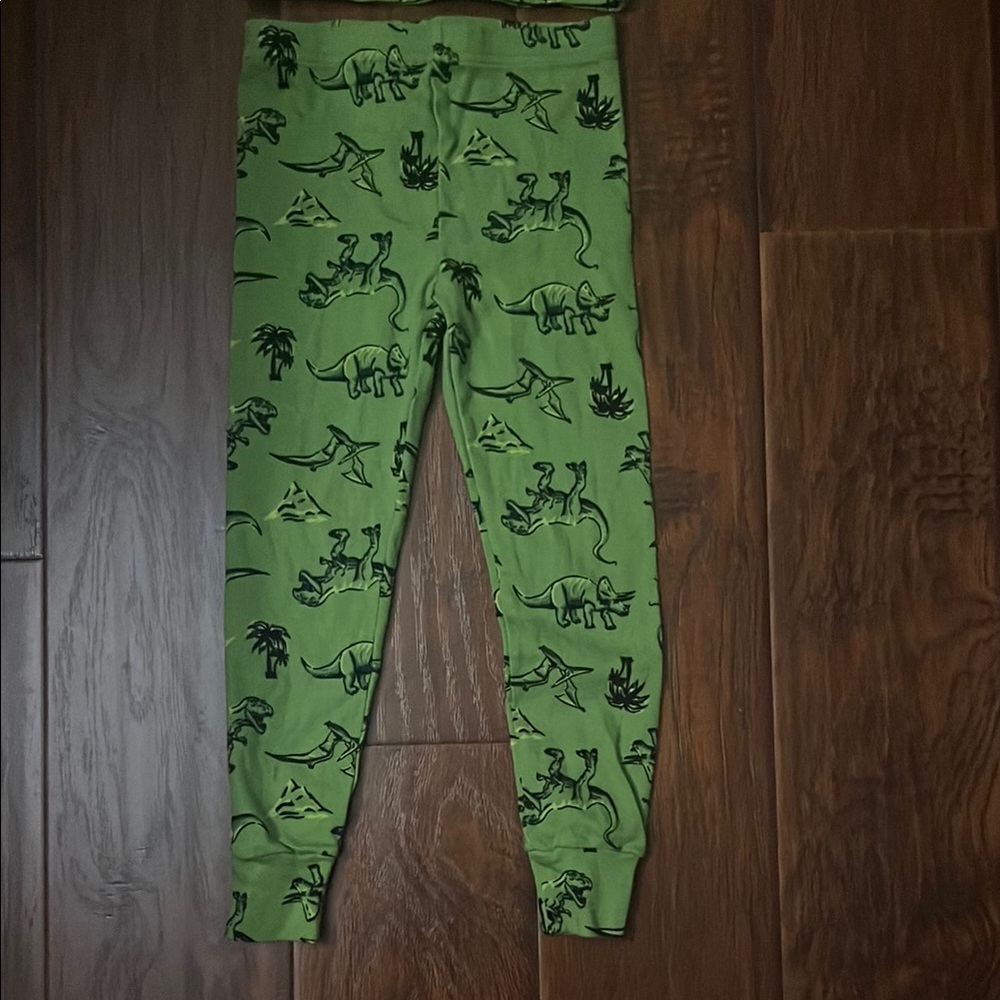Green Dinosaur Print PJ’s for boys